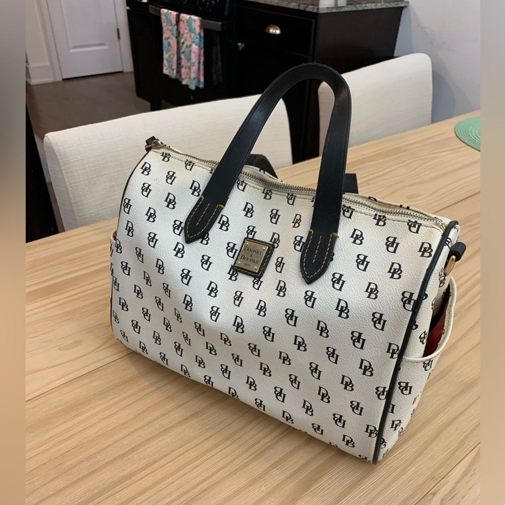 Dooney & Bourke Black and White Gretta Handbag